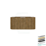 Lukka Agena 600-1800mm Prime Oak Fluted Wood Grain Wall Hung Vanity with Soft Closing Drawers