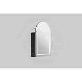 600x900x155mm Lukka Allison Frontlit LED Mirror Arch Shaving Cabinet 3 Colours Lighting Matt Black/Matt White