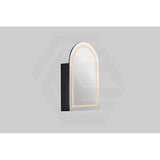 600x900x155mm Lukka Allison Frontlit LED Mirror Arch Shaving Cabinet 3 Colours Lighting Matt Black/Matt White