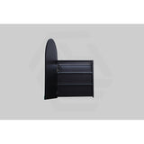 600x900x155mm Lukka Allison Frontlit LED Mirror Arch Shaving Cabinet 3 Colours Lighting Matt Black/Matt White