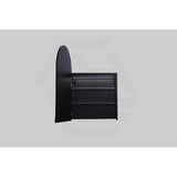 600x900x155mm Lukka Allison Frontlit LED Mirror Arch Shaving Cabinet 3 Colours Lighting Matt Black/Matt White