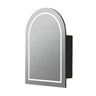 600X900X150Mm Ceto Olivia Matt Black Arch Led Shaving Cabinet Pencil Edge Frontlit Cabinets