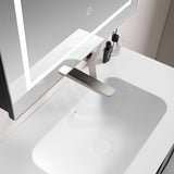 600X900X150Mm Ceto Olivia Matt Black Arch Led Shaving Cabinet Pencil Edge Frontlit Cabinets