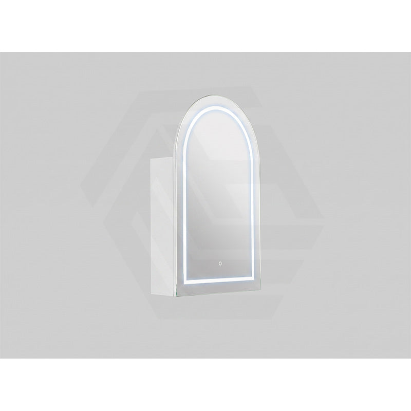 600x900x155mm Lukka Allison Frontlit LED Mirror Arch Shaving Cabinet 3 Colours Lighting Matt Black/Matt White