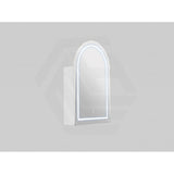 600x900x155mm Lukka Allison Frontlit LED Mirror Arch Shaving Cabinet 3 Colours Lighting Matt Black/Matt White