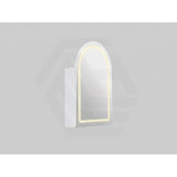 600x900x155mm Lukka Allison Frontlit LED Mirror Arch Shaving Cabinet 3 Colours Lighting Matt Black/Matt White