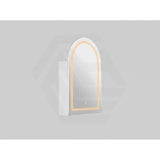 600x900x155mm Lukka Allison Frontlit LED Mirror Arch Shaving Cabinet 3 Colours Lighting Matt Black/Matt White