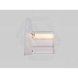 600x900x155mm Lukka Allison Frontlit LED Mirror Arch Shaving Cabinet 3 Colours Lighting Matt Black/Matt White