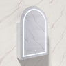 600x900x155mm Lukka Allison Frontlit LED Mirror Arch Shaving Cabinet 3 Colours Lighting Matt Black/Matt White