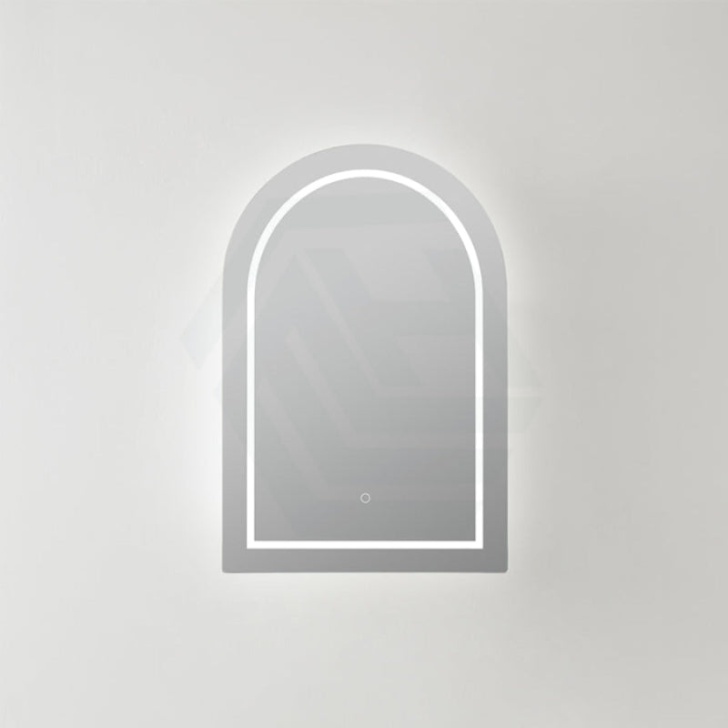 600X900X150Mm Ceto Olivia Matt Black Arch Led Shaving Cabinet Pencil Edge Frontlit Cabinets