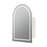 600X900X150Mm Ceto Olivia Matt Black Arch Led Shaving Cabinet Pencil Edge Frontlit Cabinets