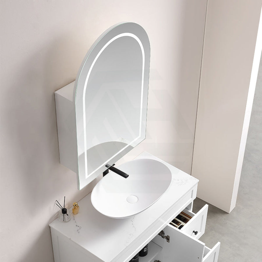 Lukka Allison 600x900x150mm Arch Frontlit LED Shaving Cabinet Variant Colour Available