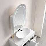 Lukka Allison 600x900x150mm Arch Frontlit LED Shaving Cabinet Variant Colour Available