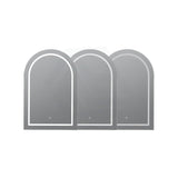 600X900X150Mm Ceto Olivia Matt Black Arch Led Shaving Cabinet Pencil Edge Frontlit Cabinets