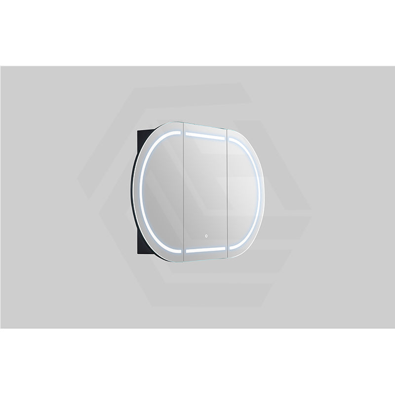 900/1200/1500mm Lukka Allison Pill Shape Frontlit LED Mirror Oval Shaving Cabinet 3 Colours Lighting Matt Black/Matt White