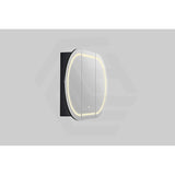 900/1200/1500mm Lukka Allison Pill Shape Frontlit LED Mirror Oval Shaving Cabinet 3 Colours Lighting Matt Black/Matt White