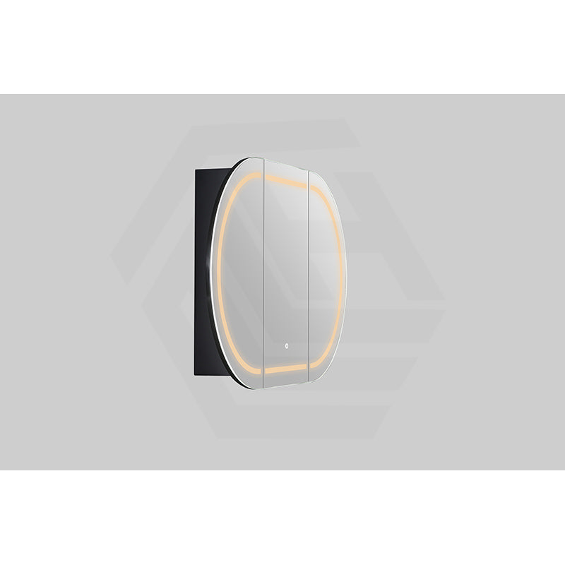 900/1200/1500mm Lukka Allison Pill Shape Frontlit LED Mirror Oval Shaving Cabinet 3 Colours Lighting Matt Black/Matt White