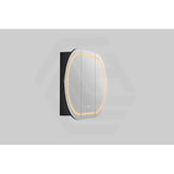 900/1200/1500mm Lukka Allison Pill Shape Frontlit LED Mirror Oval Shaving Cabinet 3 Colours Lighting Matt Black/Matt White