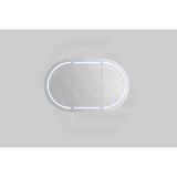 900/1200/1500mm Lukka Allison Pill Shape Frontlit LED Mirror Oval Shaving Cabinet 3 Colours Lighting Matt Black/Matt White