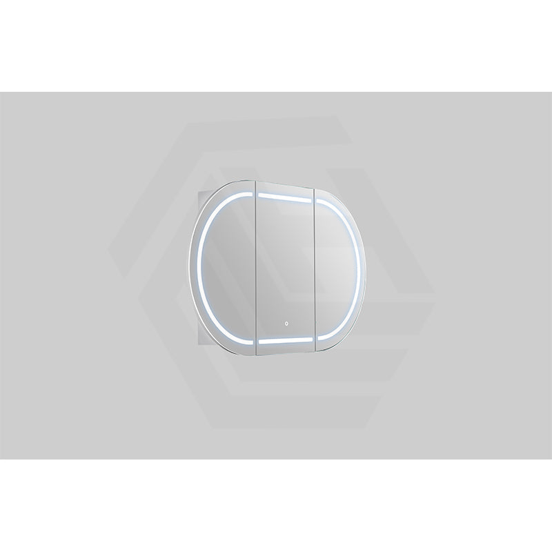 900/1200/1500mm Lukka Allison Pill Shape Frontlit LED Mirror Oval Shaving Cabinet 3 Colours Lighting Matt Black/Matt White