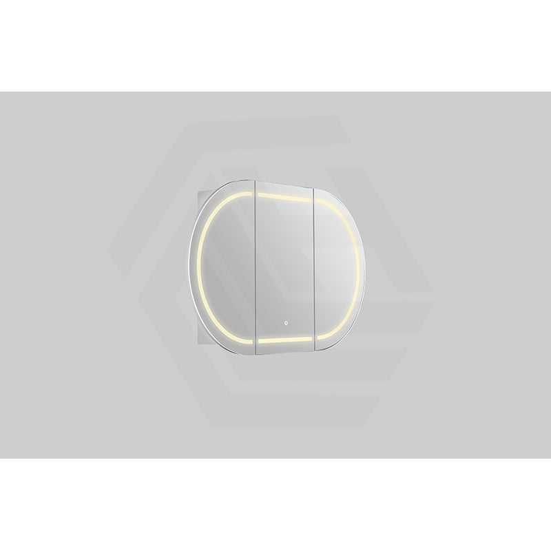 900/1200/1500mm Lukka Allison Pill Shape Frontlit LED Mirror Oval Shaving Cabinet 3 Colours Lighting Matt Black/Matt White
