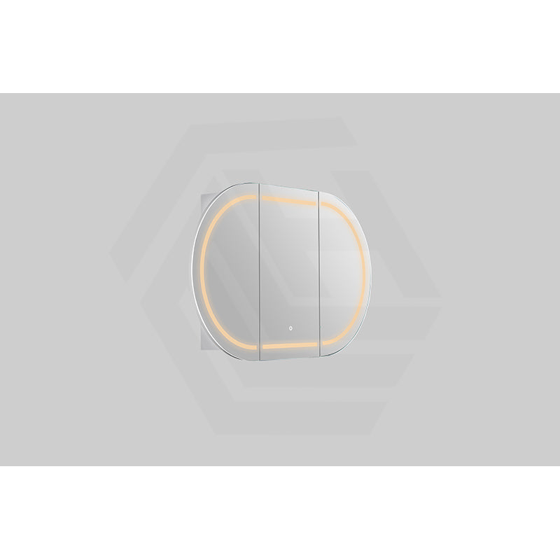 900/1200/1500mm Lukka Allison Pill Shape Frontlit LED Mirror Oval Shaving Cabinet 3 Colours Lighting Matt Black/Matt White
