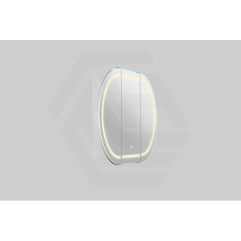 900/1200/1500mm Lukka Allison Pill Shape Frontlit LED Mirror Oval Shaving Cabinet 3 Colours Lighting Matt Black/Matt White