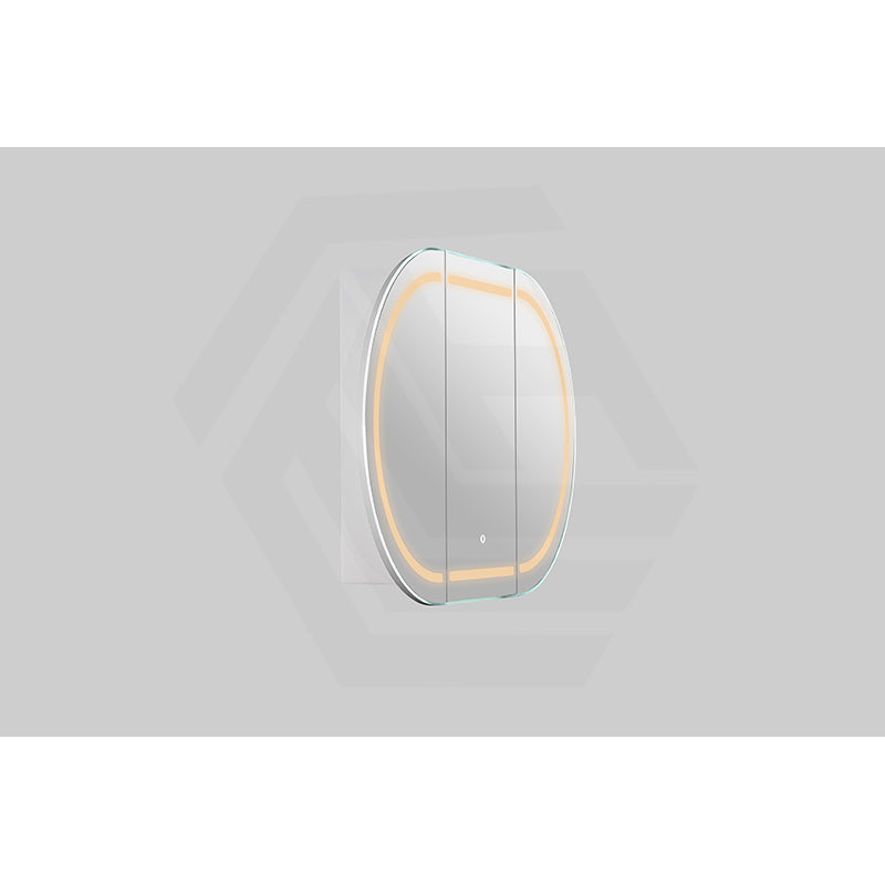 900/1200/1500mm Lukka Allison Pill Shape Frontlit LED Mirror Oval Shaving Cabinet 3 Colours Lighting Matt Black/Matt White