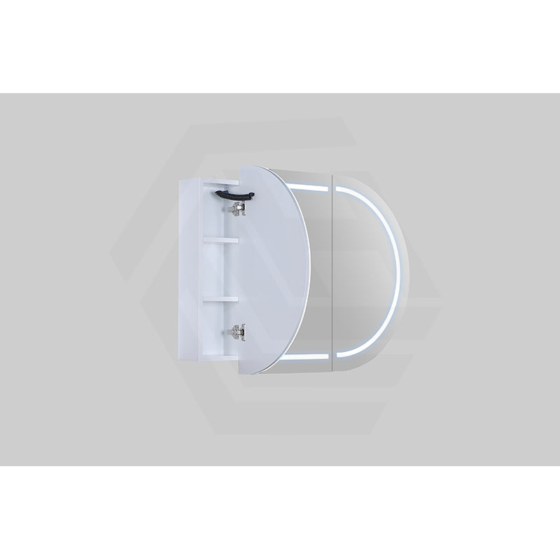 900/1200/1500mm Lukka Allison Pill Shape Frontlit LED Mirror Oval Shaving Cabinet 3 Colours Lighting Matt Black/Matt White