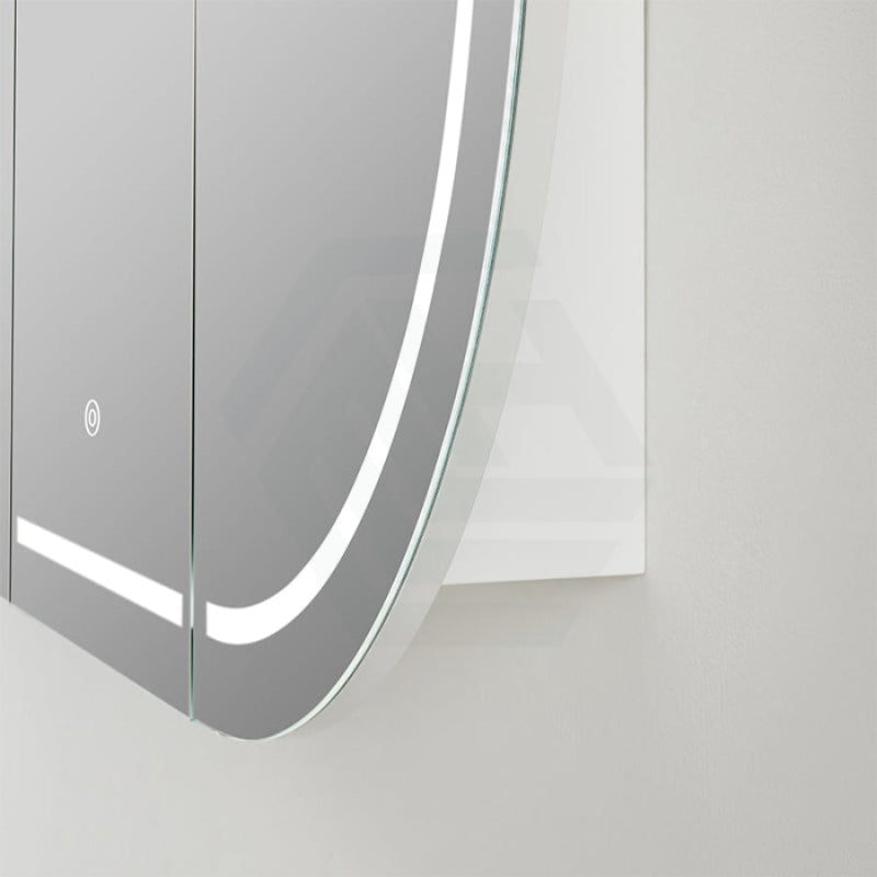 900/1200/1500Mm Ceto Olivia Matt Black Oval Led Shaving Cabinet Frontlit Cabinets