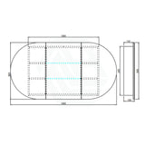 900/1200/1500Mm Ceto Olivia Matt Black Oval Led Shaving Cabinet Frontlit Cabinets
