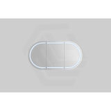 900/1200/1500mm Lukka Allison Pill Shape Frontlit LED Mirror Oval Shaving Cabinet 3 Colours Lighting Matt Black/Matt White