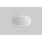 900/1200/1500mm Lukka Allison Pill Shape Frontlit LED Mirror Oval Shaving Cabinet 3 Colours Lighting Matt Black/Matt White