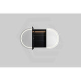 900/1200/1500mm Lukka Allison Pill Shape Frontlit LED Mirror Oval Shaving Cabinet 3 Colours Lighting Matt Black/Matt White