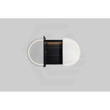 900/1200/1500mm Lukka Allison Pill Shape Frontlit LED Mirror Oval Shaving Cabinet 3 Colours Lighting Matt Black/Matt White