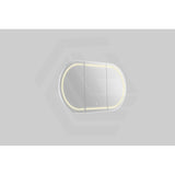 900/1200/1500mm Lukka Allison Pill Shape Frontlit LED Mirror Oval Shaving Cabinet 3 Colours Lighting Matt Black/Matt White