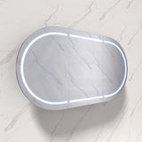 900/1200/1500mm Lukka Allison Pill Shape Frontlit LED Mirror Oval Shaving Cabinet 3 Colours Lighting Matt Black/Matt White