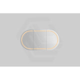 900/1200/1500mm Lukka Allison Pill Shape Frontlit LED Mirror Oval Shaving Cabinet 3 Colours Lighting Matt Black/Matt White