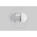 900/1200/1500mm Lukka Allison Pill Shape Frontlit LED Mirror Oval Shaving Cabinet 3 Colours Lighting Matt Black/Matt White