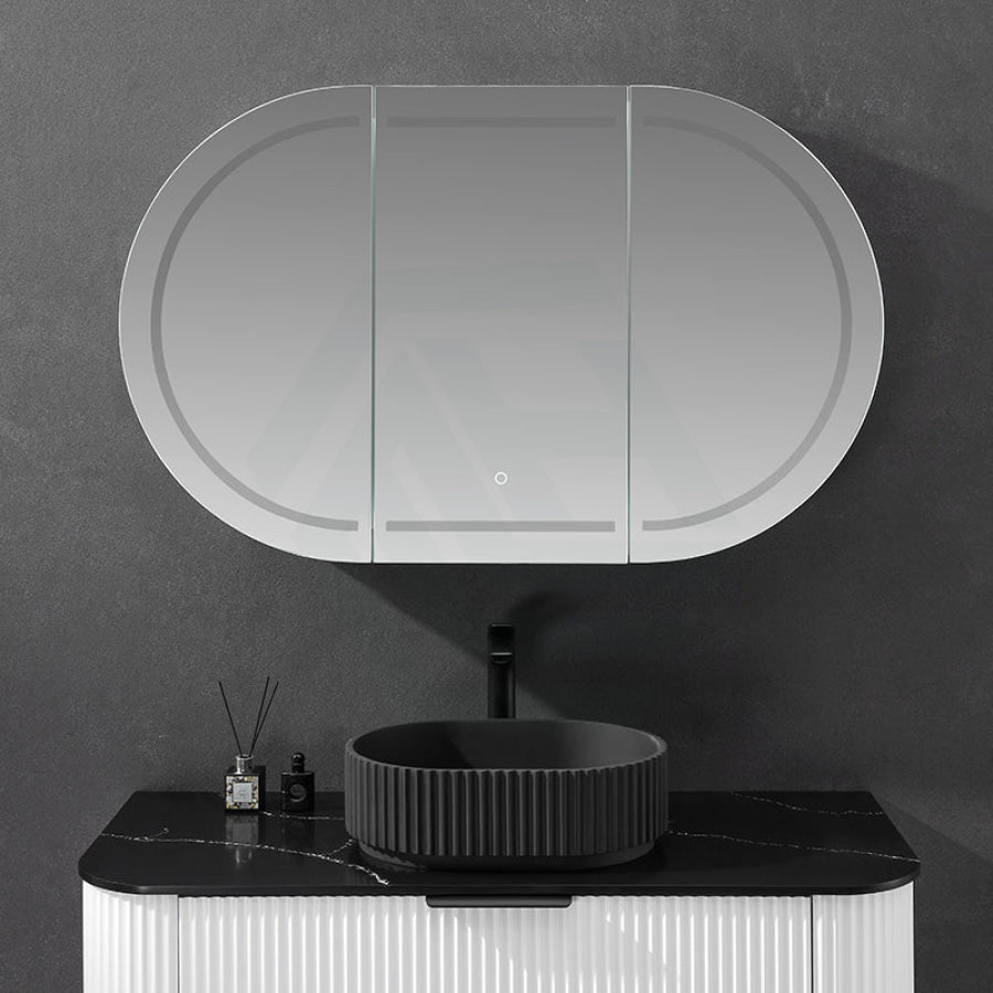 Lukka Allison Pill 900/1200/1500mm Oval Frontlit LED Shaving Cabinet Variant Colour Available