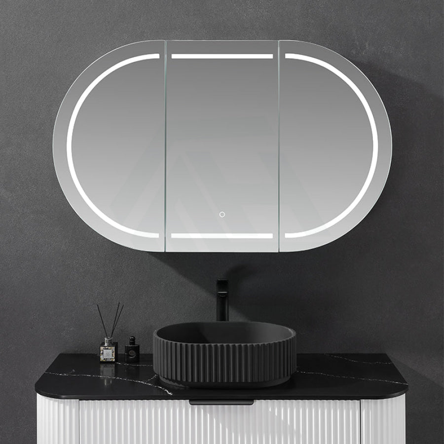 Lukka Allison Pill 900/1200/1500mm Oval Frontlit LED Shaving Cabinet Variant Colour Available