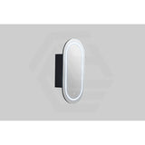 450x900x155mm Lukka Allison Pill Frontlit LED Mirror Oval Shaving Cabinet 3 Colours Lighting Matt White/Matt Black