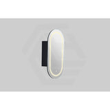 450x900x155mm Lukka Allison Pill Frontlit LED Mirror Oval Shaving Cabinet 3 Colours Lighting Matt White/Matt Black