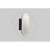 450x900x155mm Lukka Allison Pill Frontlit LED Mirror Oval Shaving Cabinet 3 Colours Lighting Matt White/Matt Black