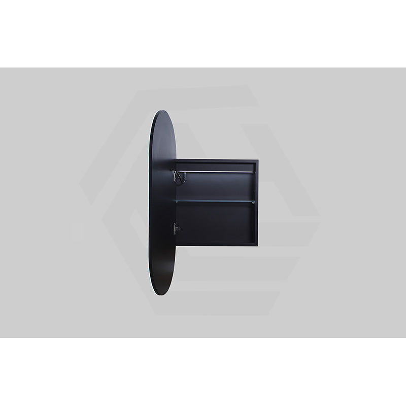 450x900x155mm Lukka Allison Pill Frontlit LED Mirror Oval Shaving Cabinet 3 Colours Lighting Matt White/Matt Black