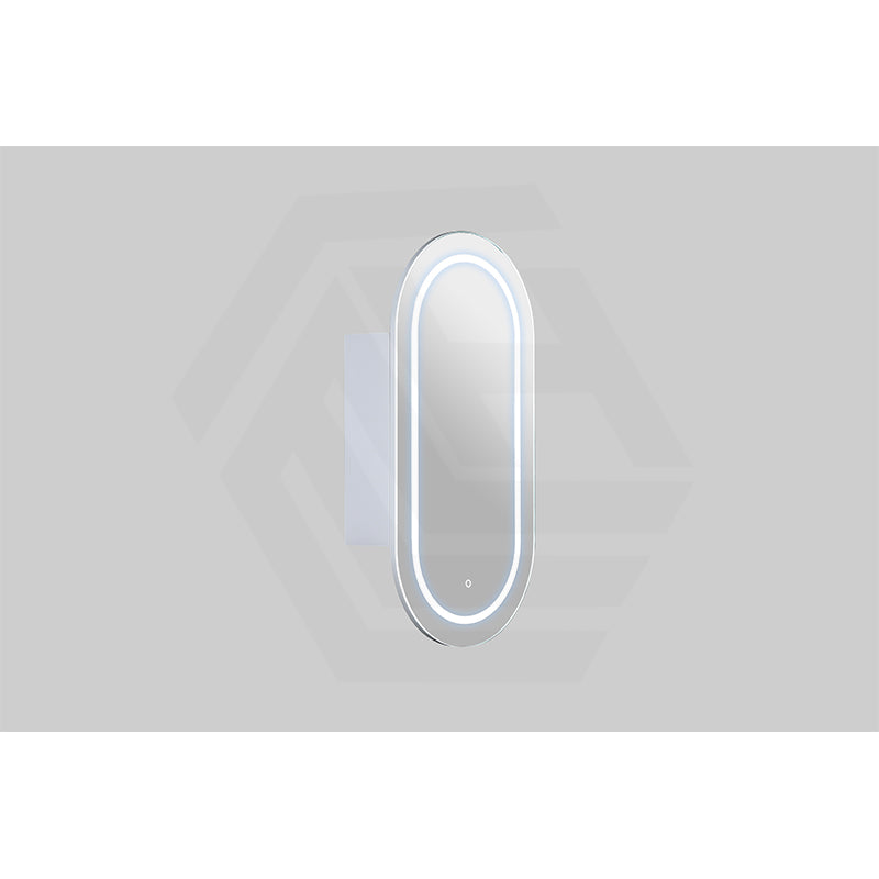 450x900x155mm Lukka Allison Pill Frontlit LED Mirror Oval Shaving Cabinet 3 Colours Lighting Matt White/Matt Black