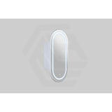 450x900x155mm Lukka Allison Pill Frontlit LED Mirror Oval Shaving Cabinet 3 Colours Lighting Matt White/Matt Black