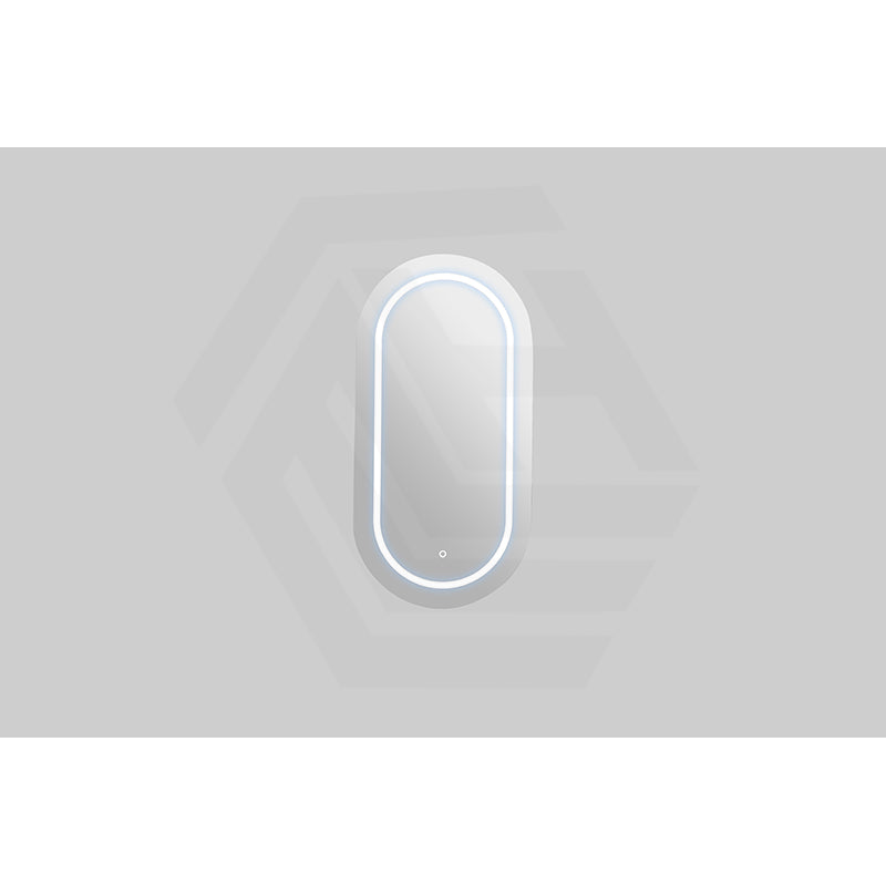 450x900x155mm Lukka Allison Pill Frontlit LED Mirror Oval Shaving Cabinet 3 Colours Lighting Matt White/Matt Black