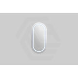 450x900x155mm Lukka Allison Pill Frontlit LED Mirror Oval Shaving Cabinet 3 Colours Lighting Matt White/Matt Black