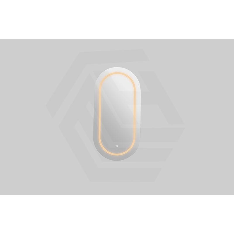 450x900x155mm Lukka Allison Pill Frontlit LED Mirror Oval Shaving Cabinet 3 Colours Lighting Matt White/Matt Black
